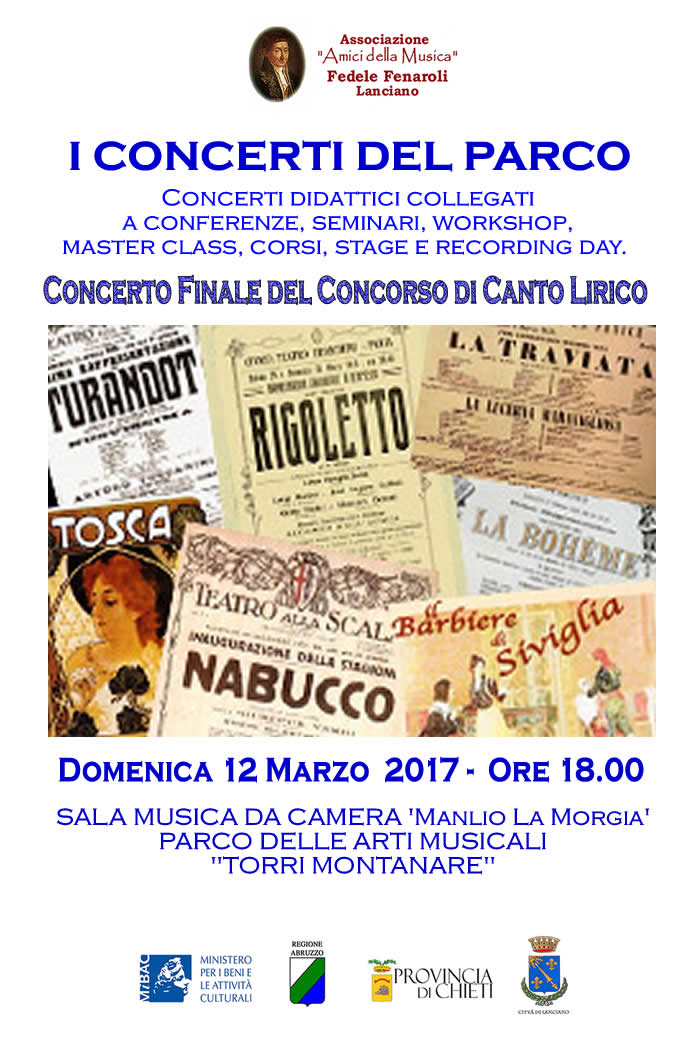 I CONCERTI DEL PARCO - Concorso Lirico Internazionale “Città di Lanciano”