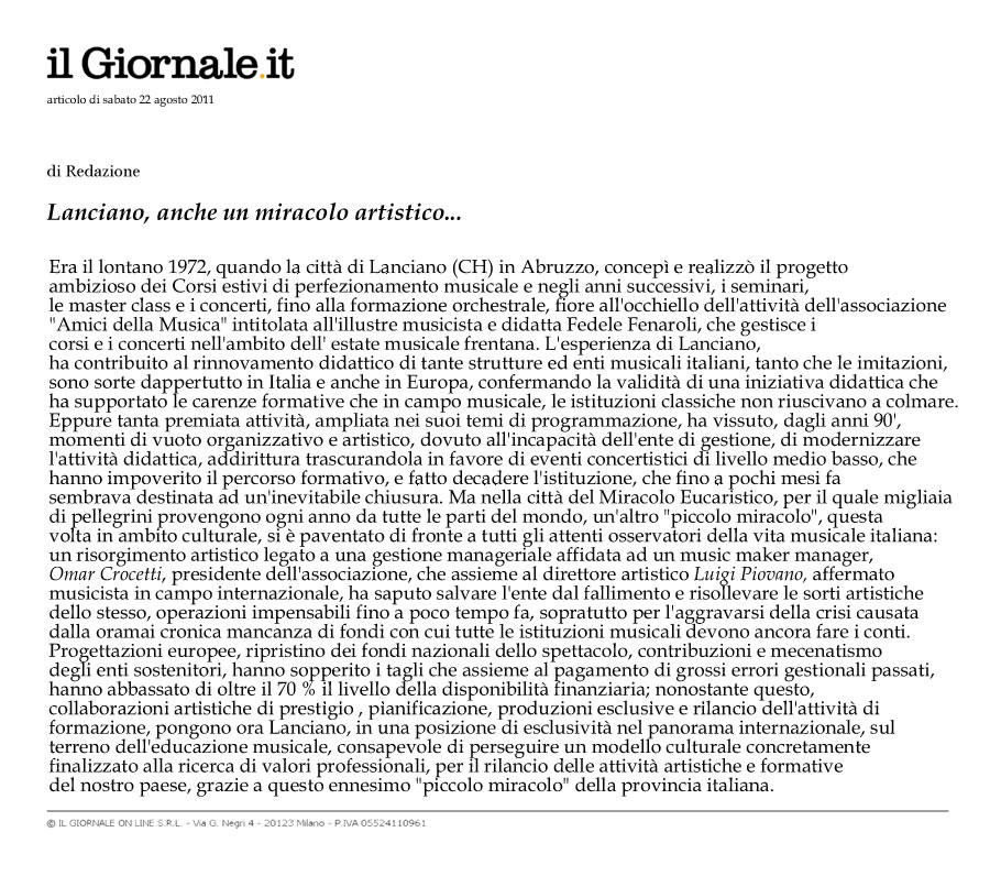PRESS da Il Giornale