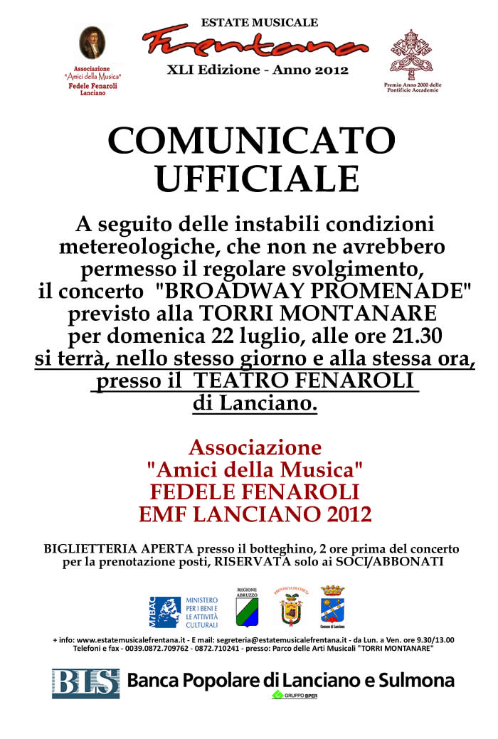 COMUNICATO UFFICIALE