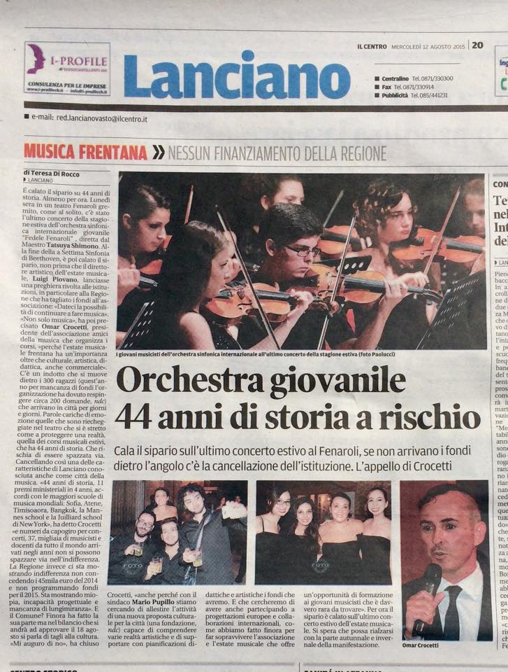 Press da IL CENTRO - EMF 2015