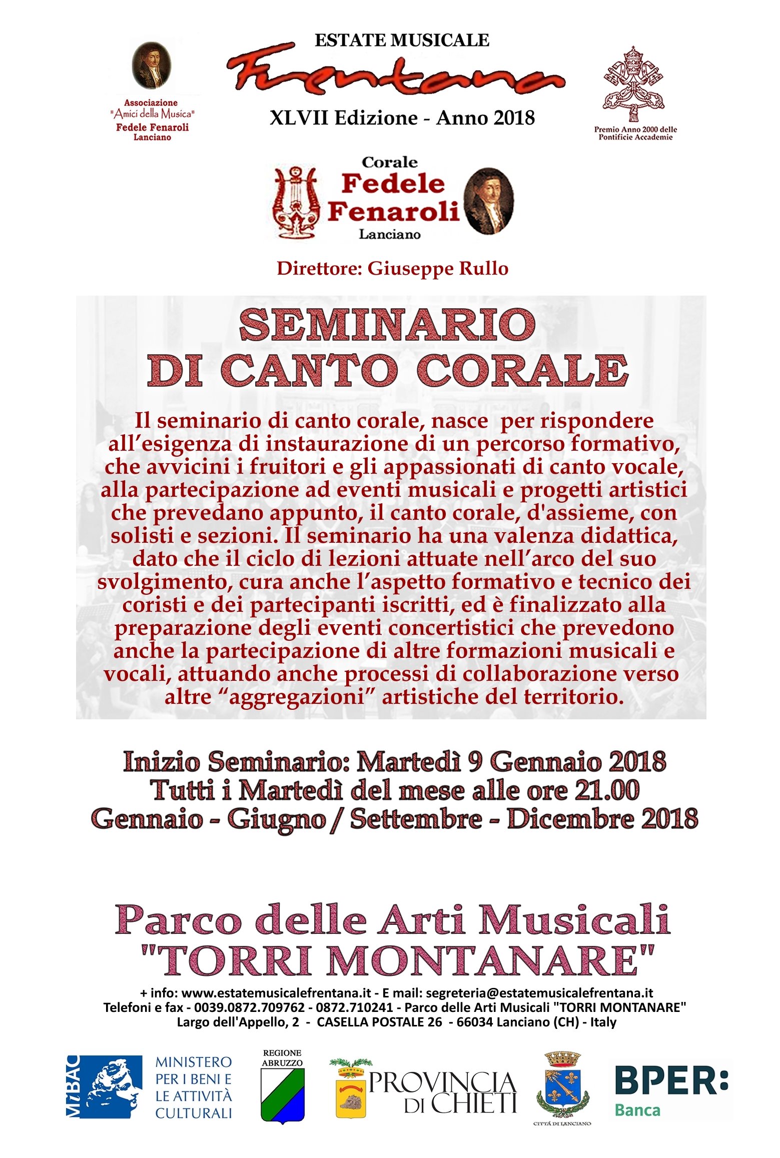 SEMINARIO DI CANTO CORALE                                                