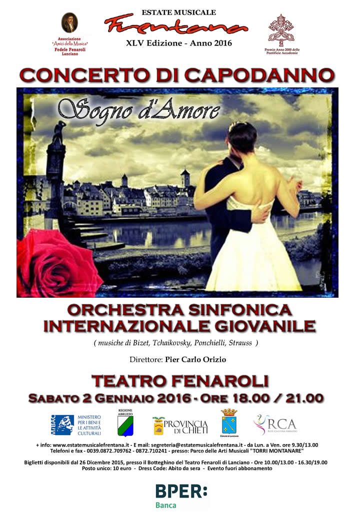 CONCERTI DI CAPODANNO - ANNO 2016 - ORCHESTRA SINFONICA INTERNAZIONALE GIOVANILE