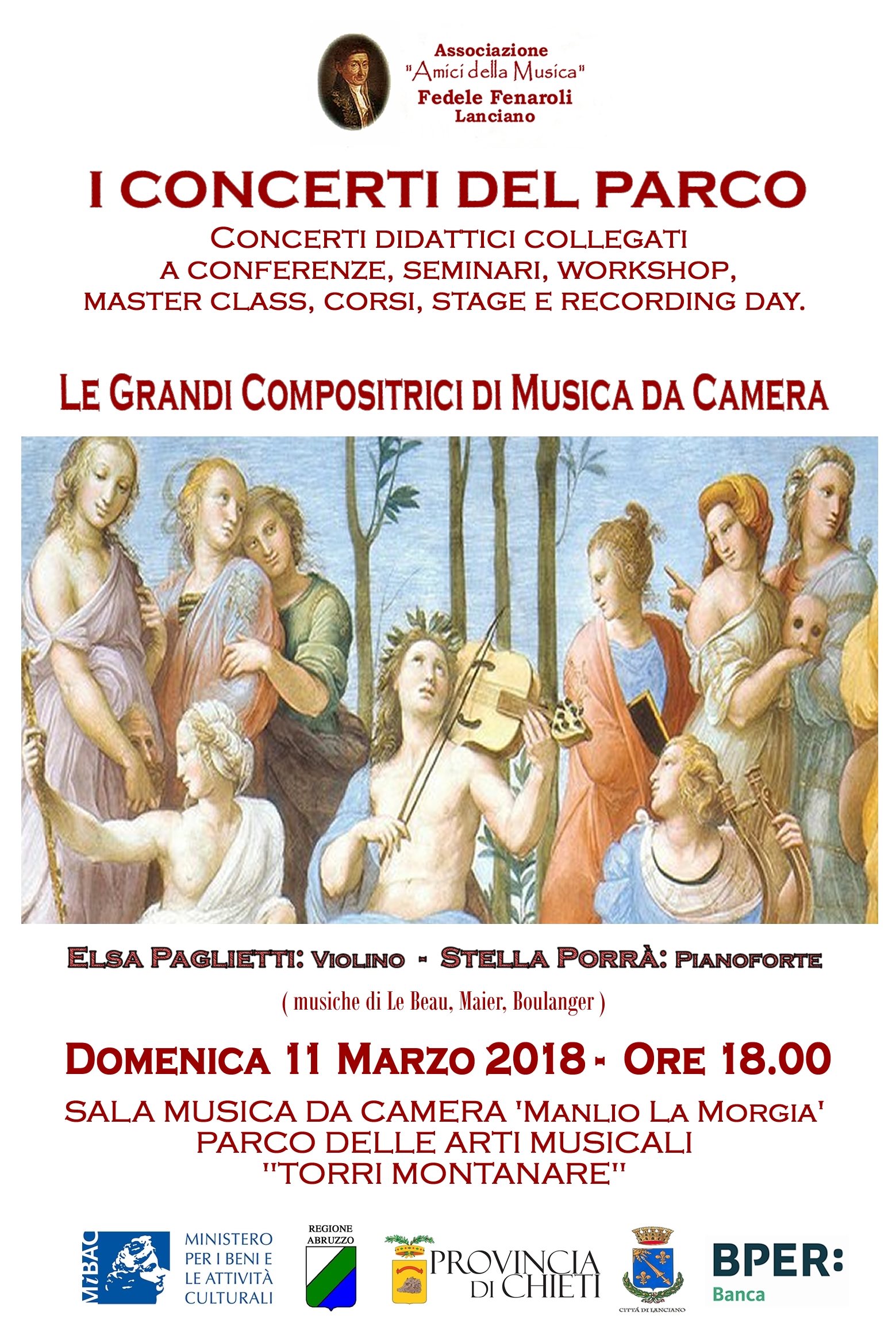 I CONCERTI DEL PARCO  - Le Grandi Compositrici di Musica d a Camera