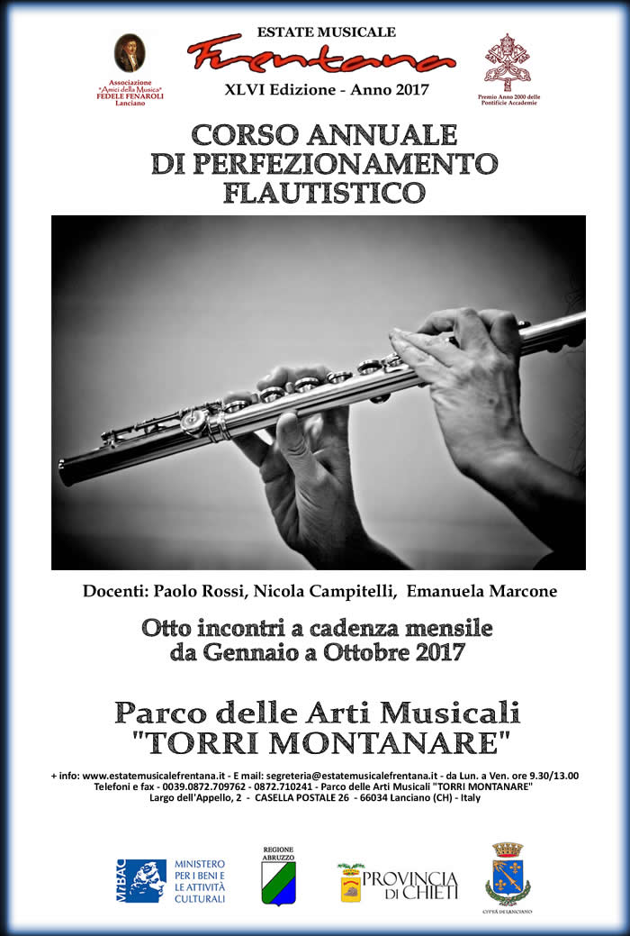 CORSO ANNUALE DI PERFEZIONAMENTO FLAUTISTICO 2017