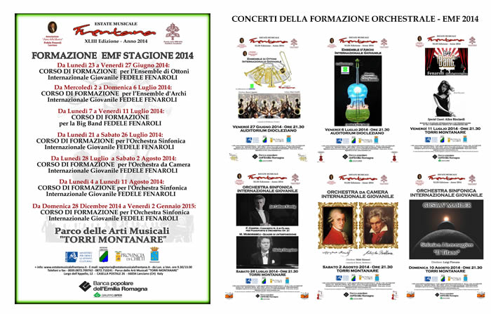 Formazione Orchestrale e Concerti Collegati - EMF 2014