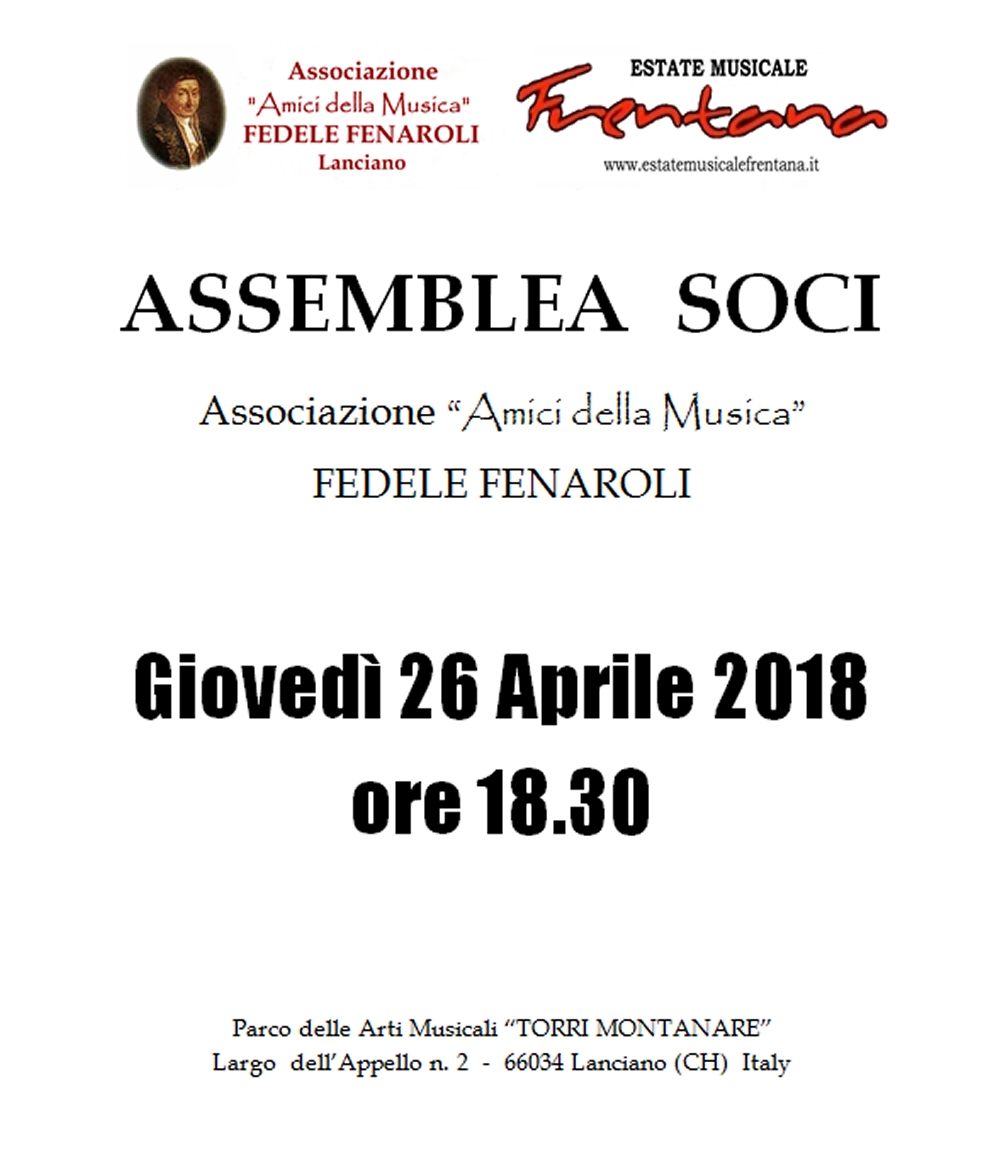Assemblea dei Soci - 26 Aprile 2018