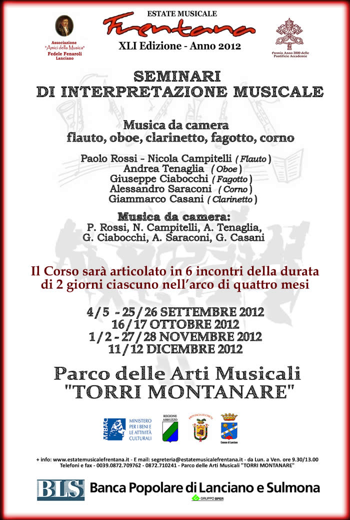 SEMINARI DI INTERPRETAZIONE MUSICALE 