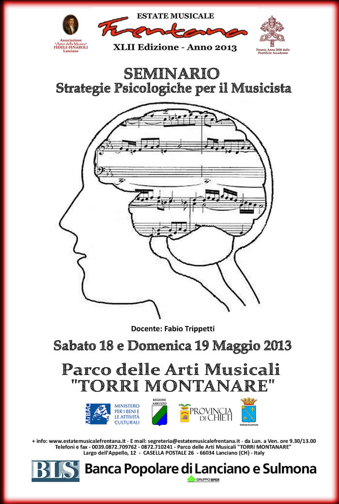 Seminario " Strategie Psicologiche per il Musicista"