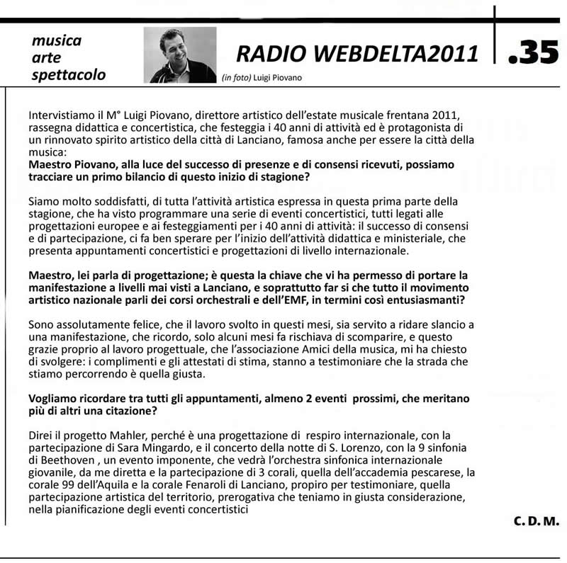 Intervista a Luigi Piovano