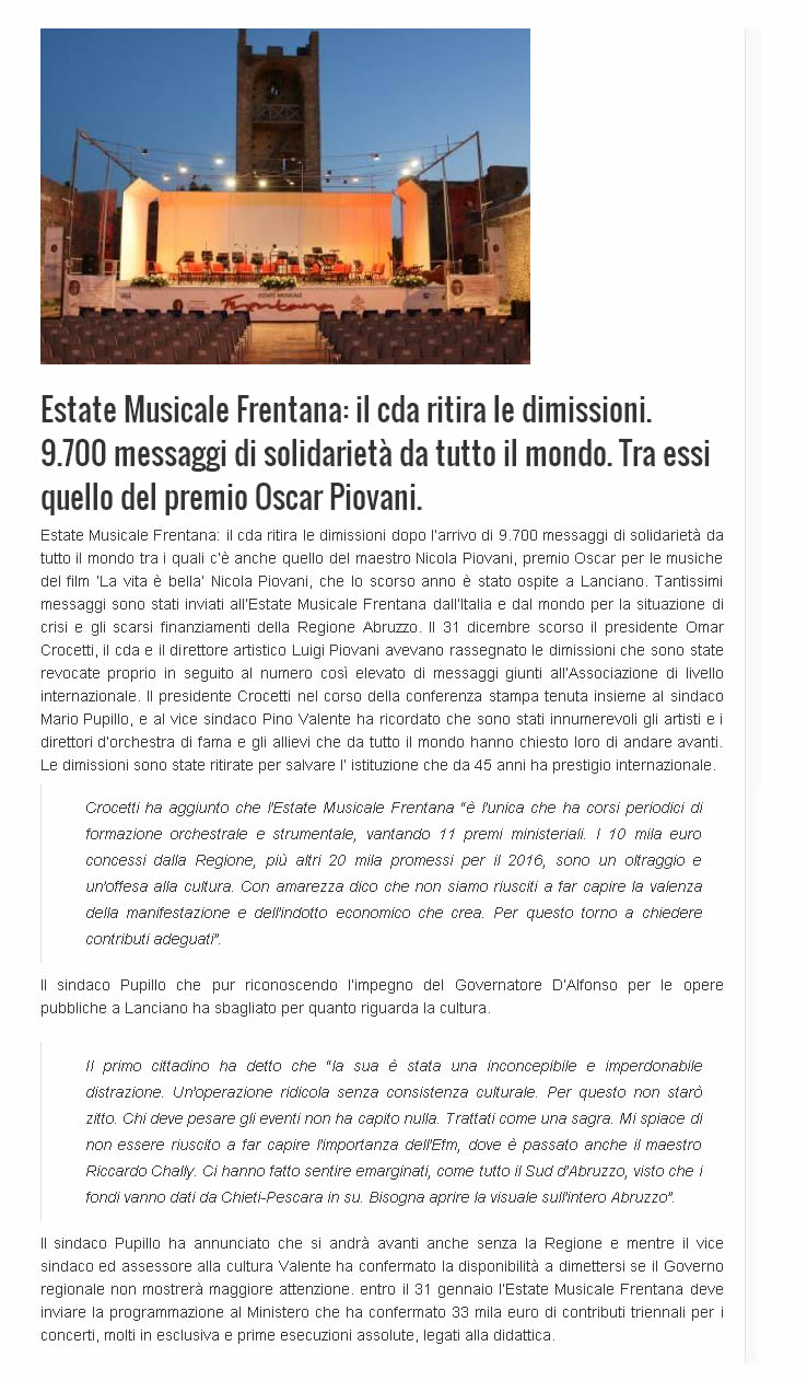 9700 messaggi di sostegno all