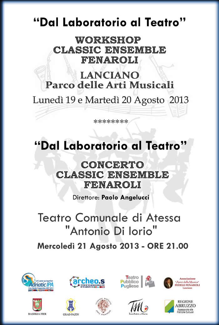 PROGETTO "Dal laboratorio al Teatro" - CLASSIC ENSEMBLE FENAROLI