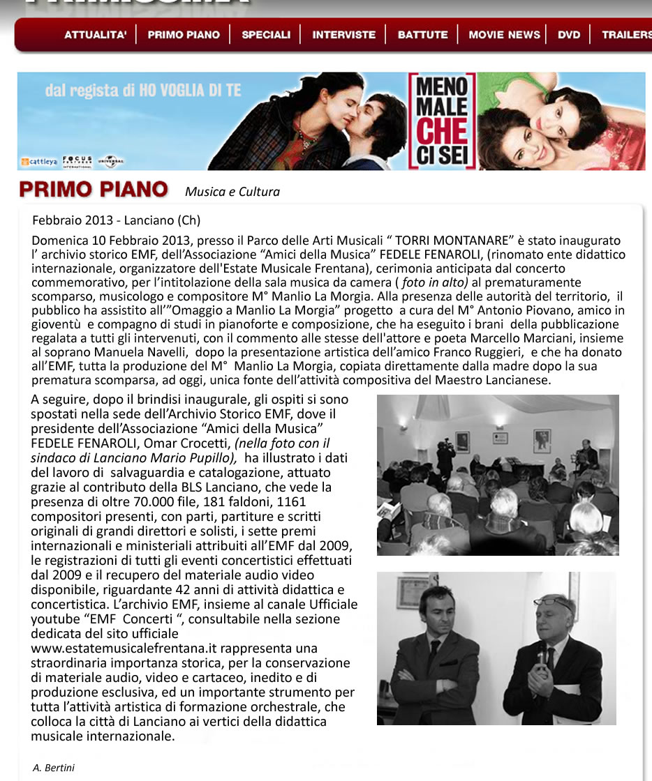 Press da Primo Piano