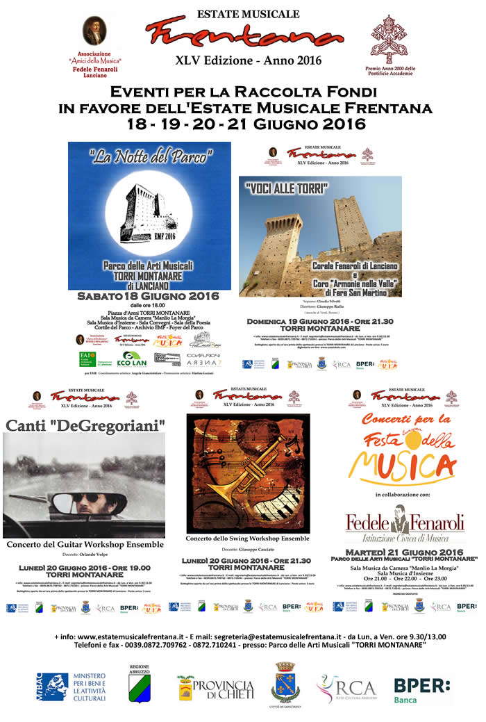 Eventi per la Raccolta Fondi in favore dell