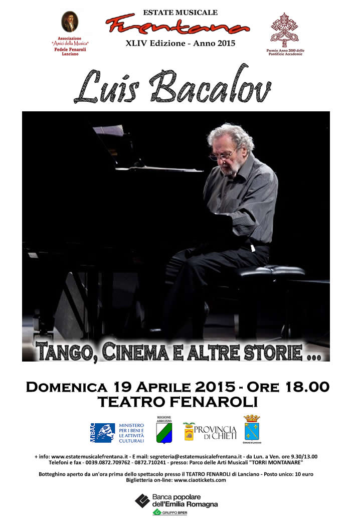 Recital pianistico di Luis Bacalov  