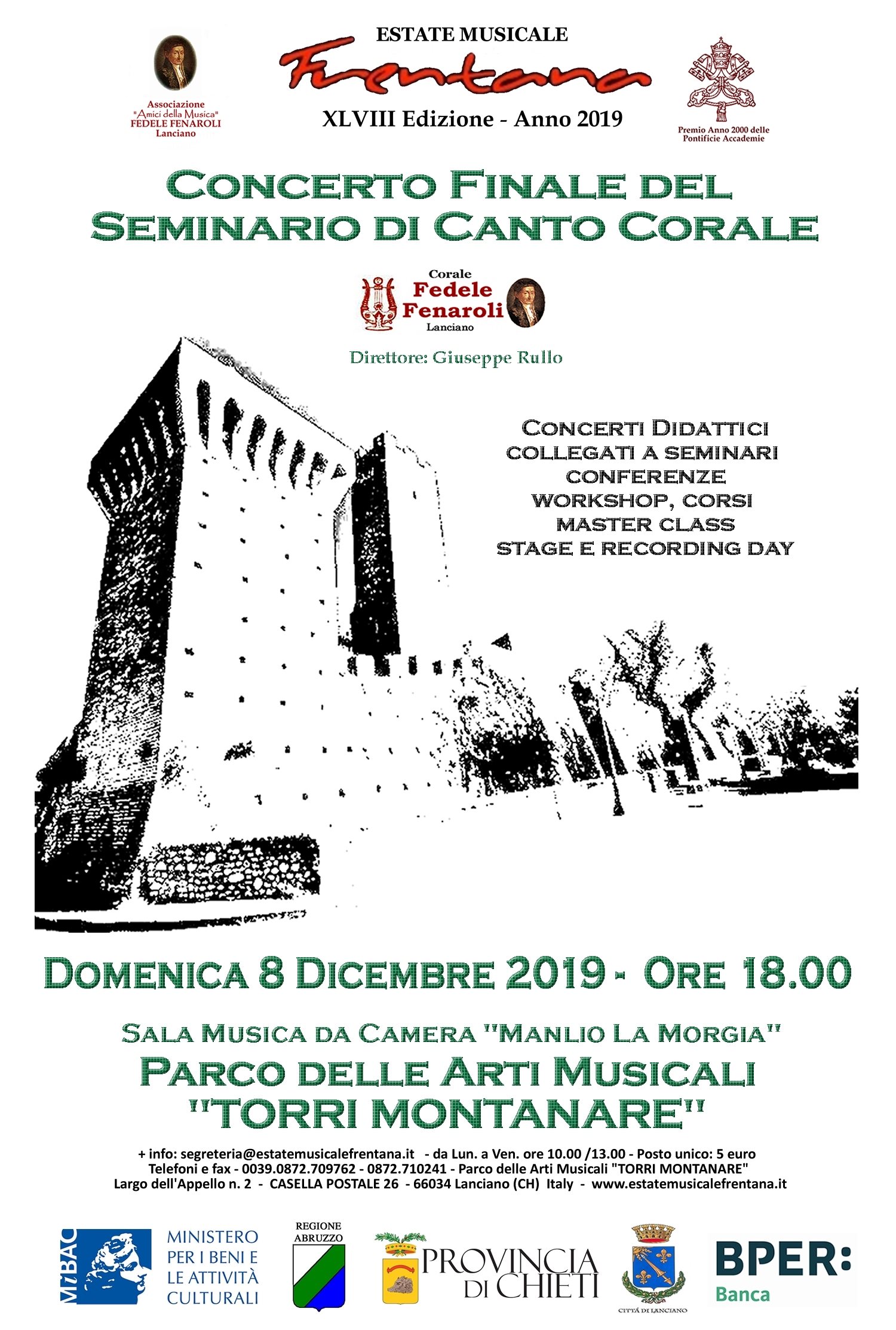 Concerto Finale del Seminario di Canto Corale - Concerto della Corale Fenaroli 