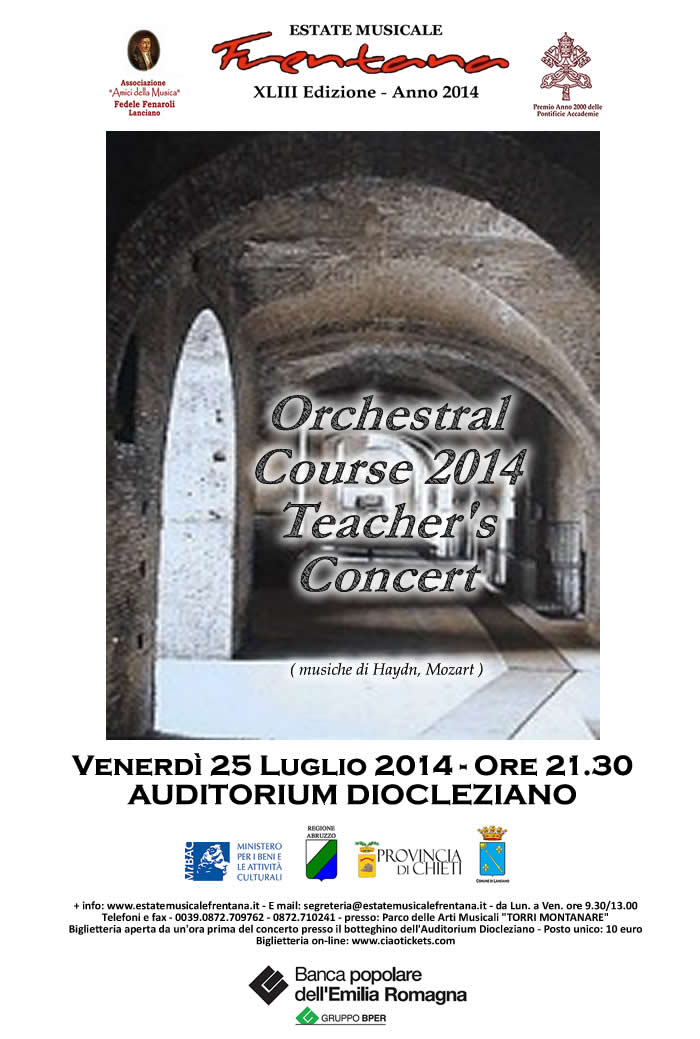Orchestral Course 2014 Teachers’ Concert