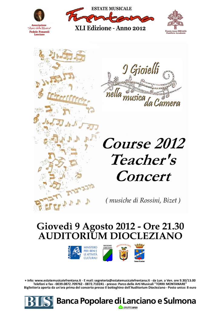 “I Gioielli nella musica da Camera”