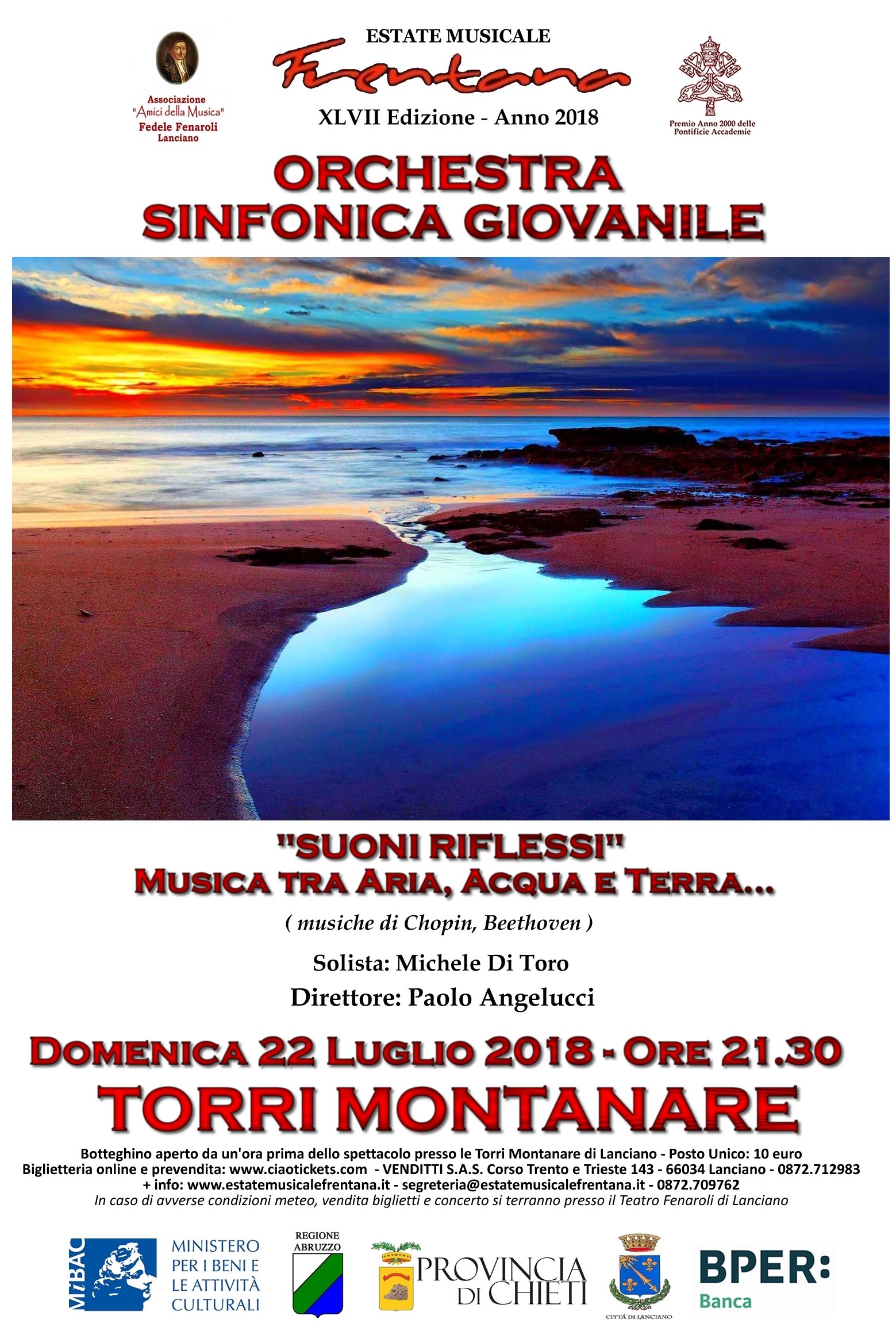 Orchestra Sinfonica Internazionale Giovanile  – PROGETTO MIBACT 1 - “SUONI E RIFLESSI” Musica tra Aria, Acqua e Terra …