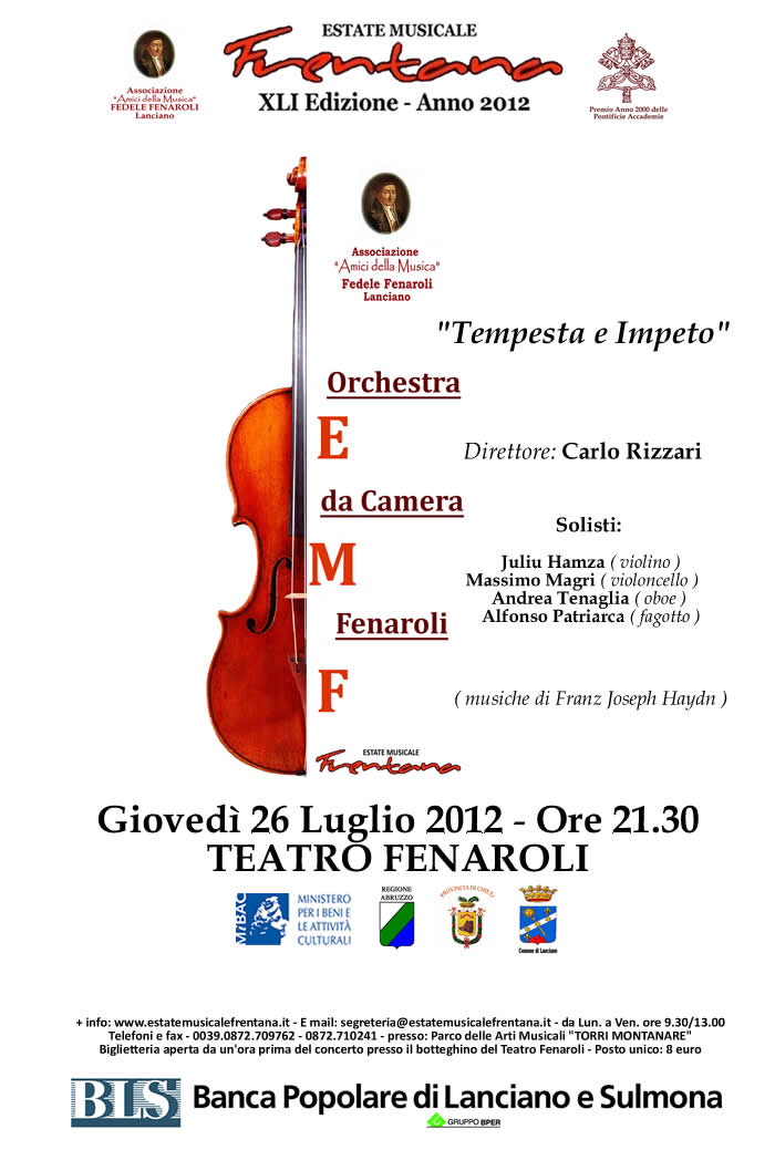 “TEMPESTA E IMPETO” - Orchestra Internazionale da Camera Fenaroli