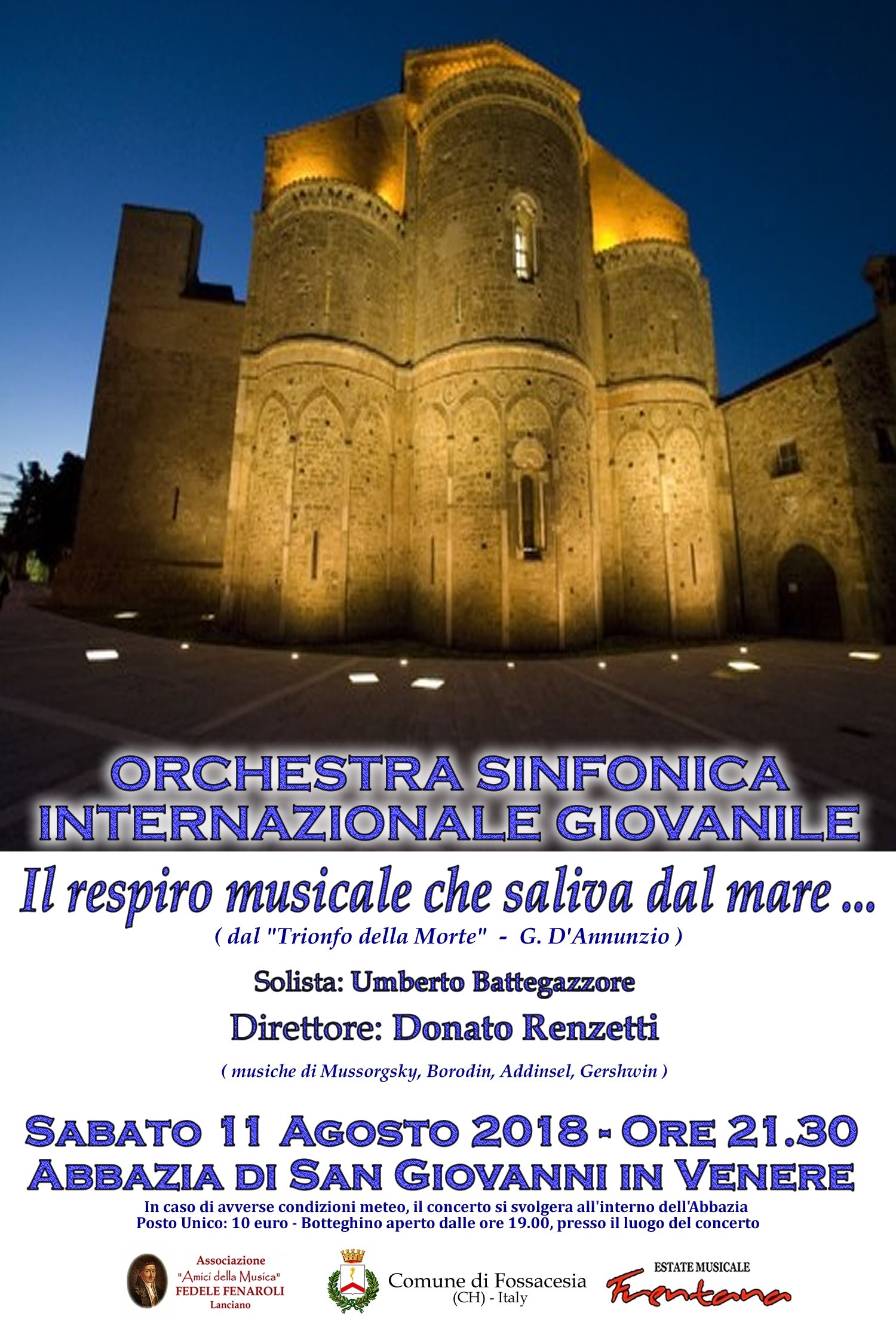 Orchestra Sinfonica Internazionale  Giovanile “F. Fenaroli” - “IL RESPIRO MUSICALE CHE SALIVA DAL MARE”