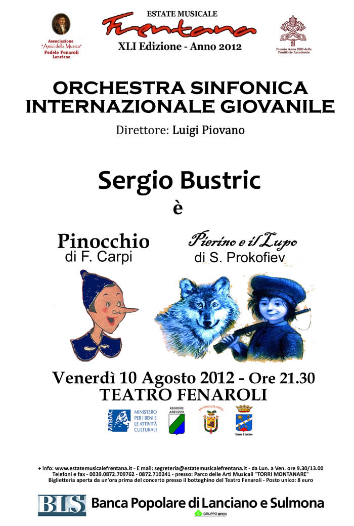 ‘Pinocchio & Pierino e il lupo’ - Orchestra Sinfonica Internazionale Giovanile