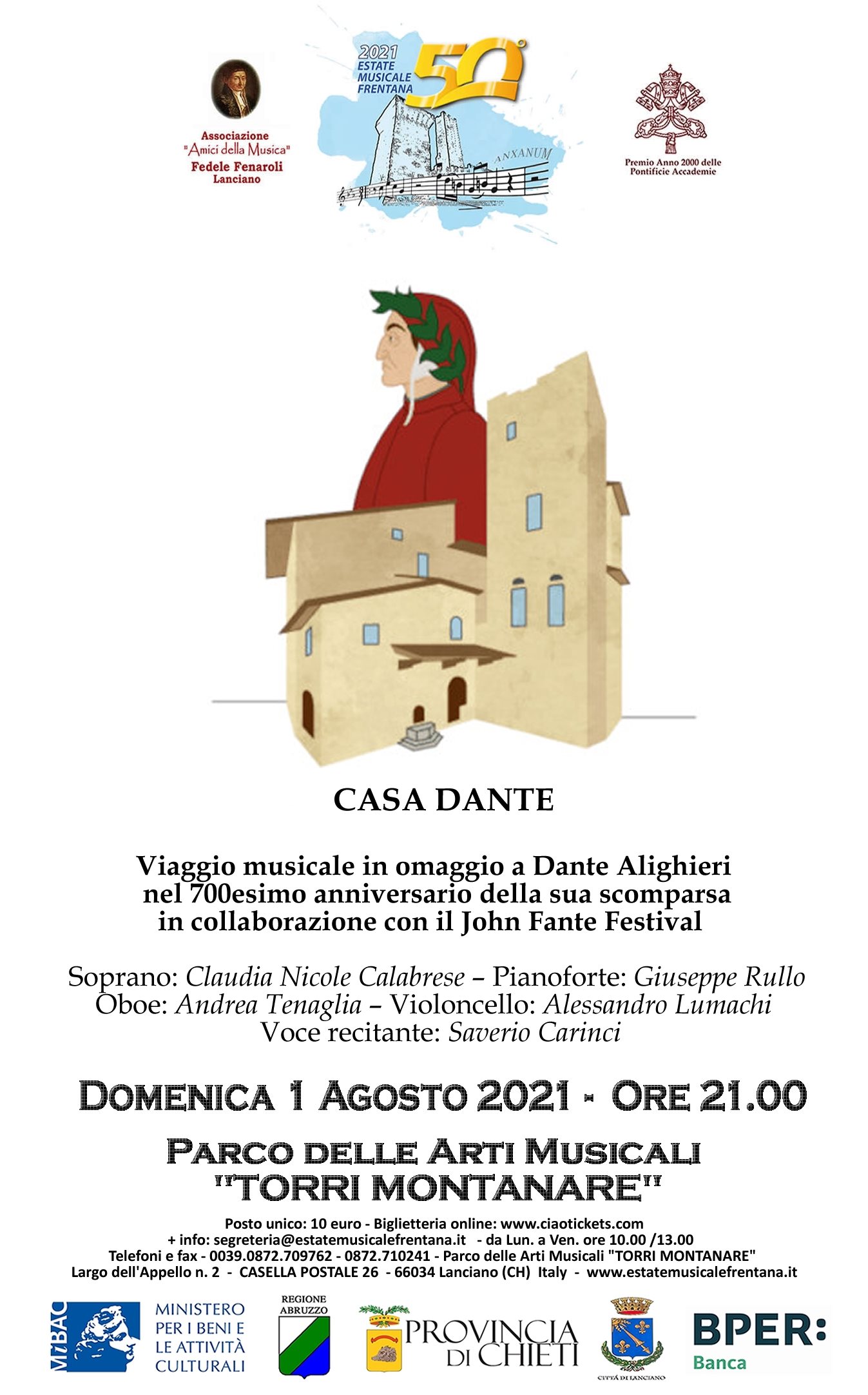 CASA DANTE -  Viaggio musicale in omaggio a Dante Alighieri
