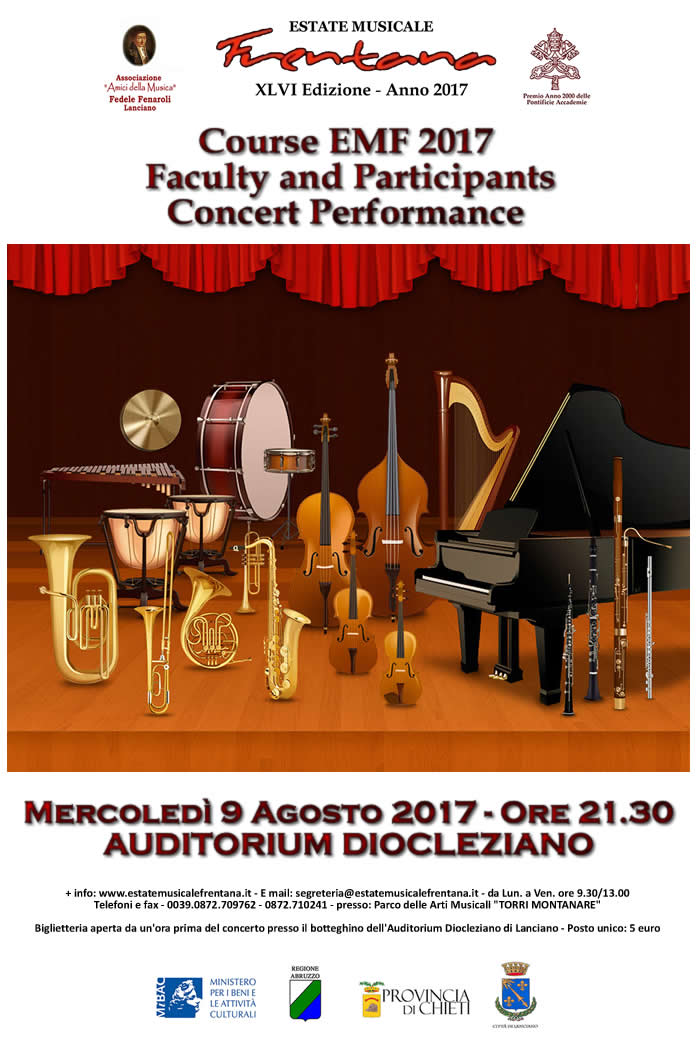 Course EMF 2017 - Faculty and Participants Concert Performances