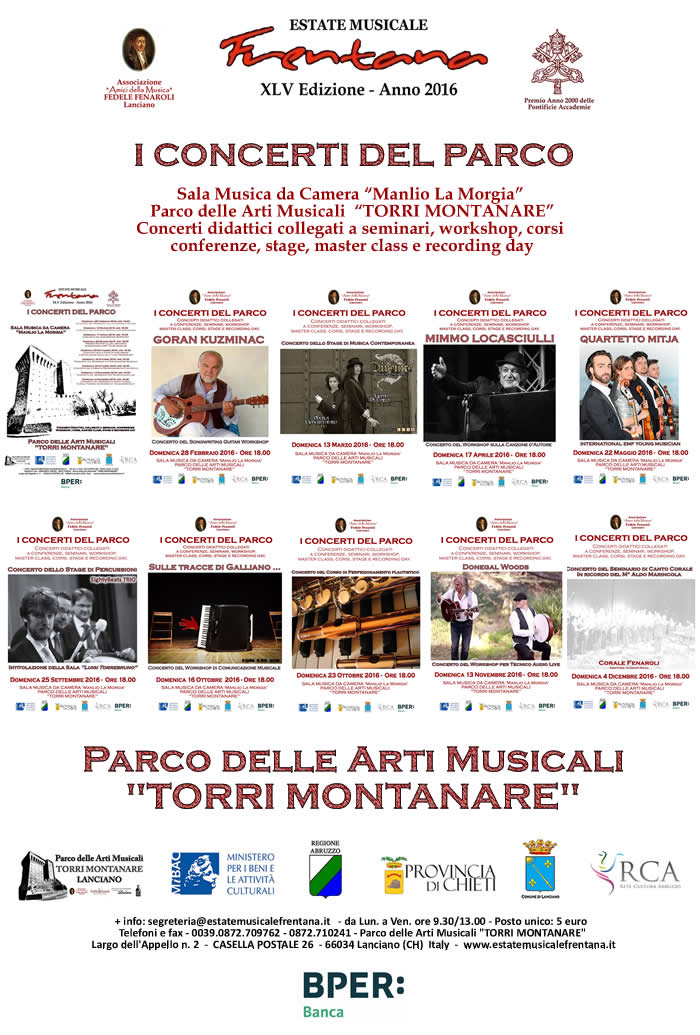 I CONCERTI DEL PARCO - EMF 2016