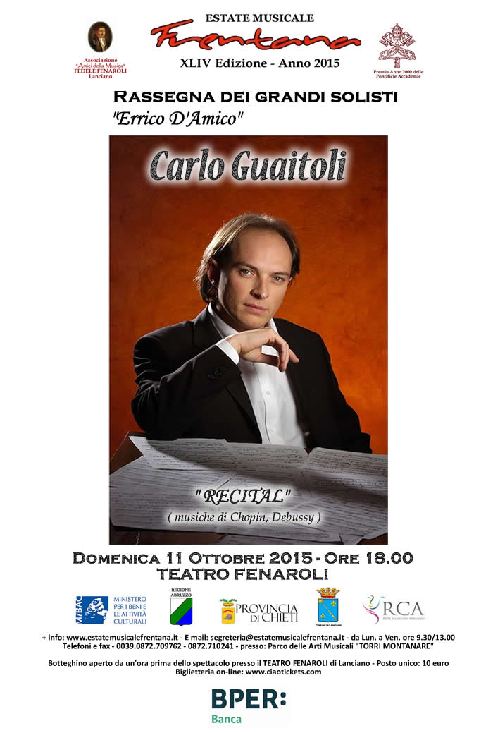Recital pianistico di Carlo Guaitoli  