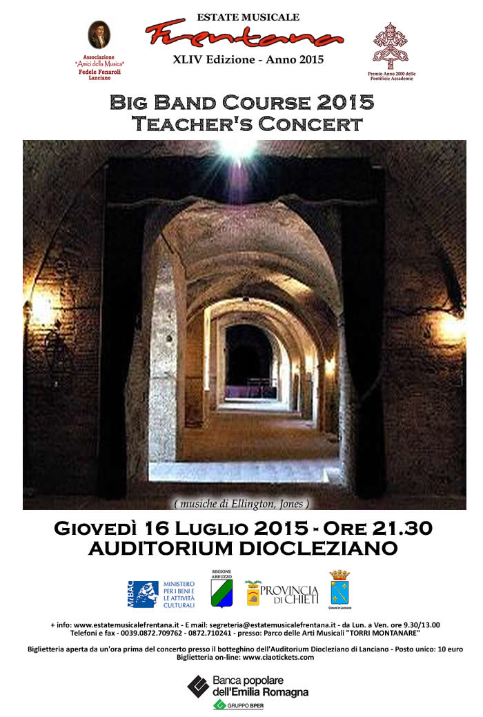 Big Band Course 2015 Teacher