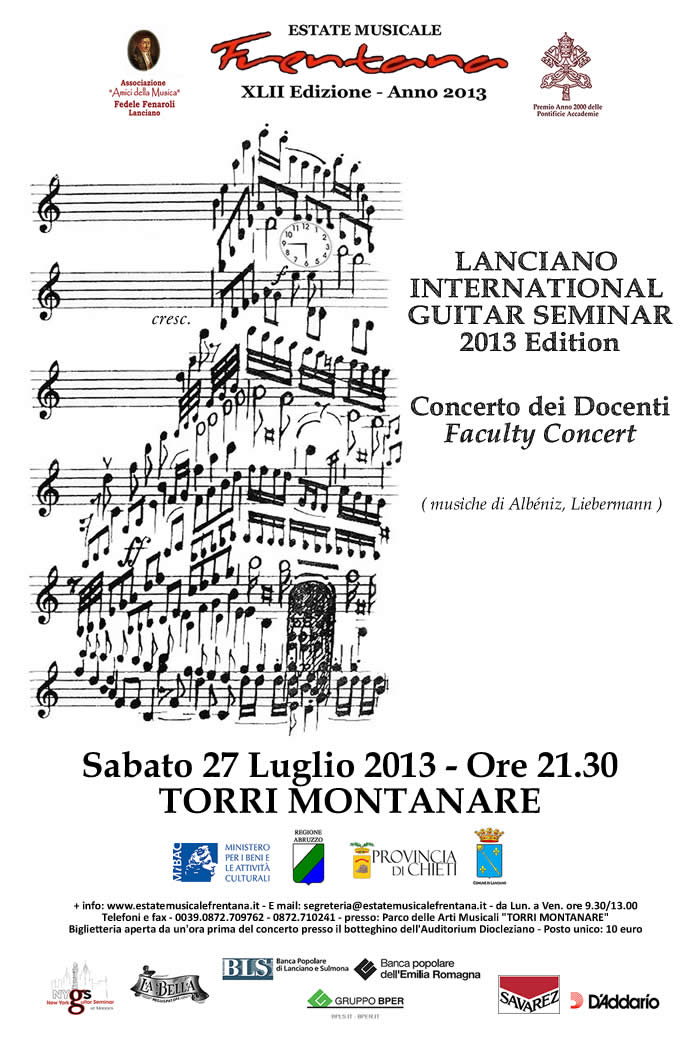 Concerto dei Docenti - Lanciano International Guitar Seminar 2013 Edition