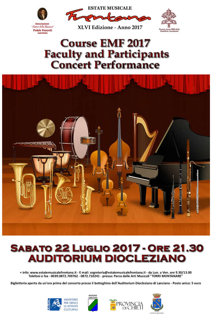 Course EMF 2017 - Faculty and Participants Concert Performances 