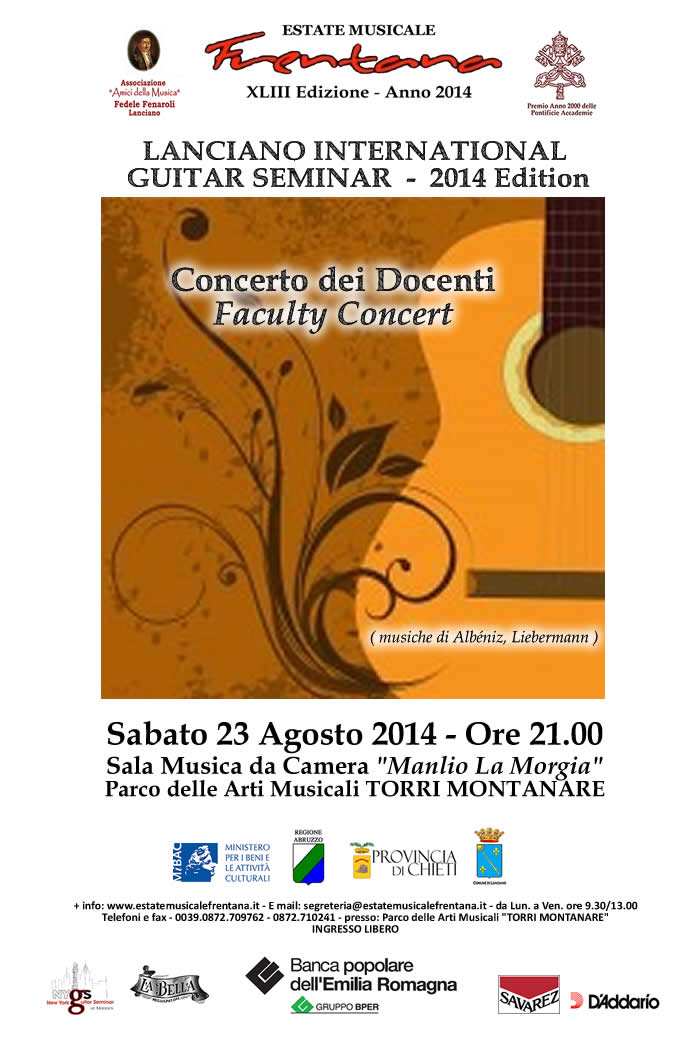 Faculty Concert - Lanciano International Guitar Seminar