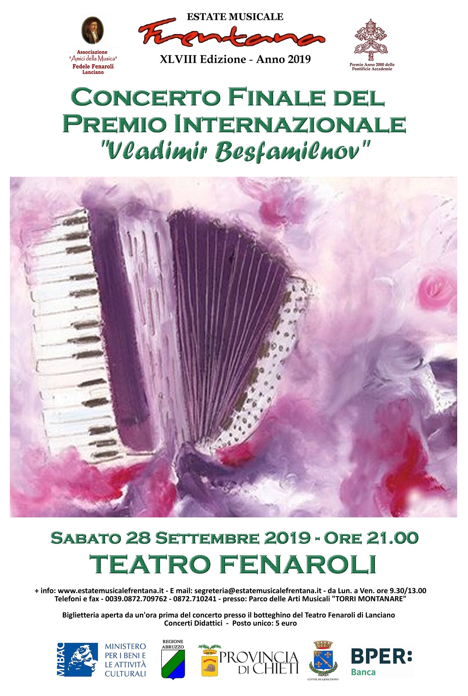 Concerto Finale del Premio Internazionale “Vladimir Besfamilnov”