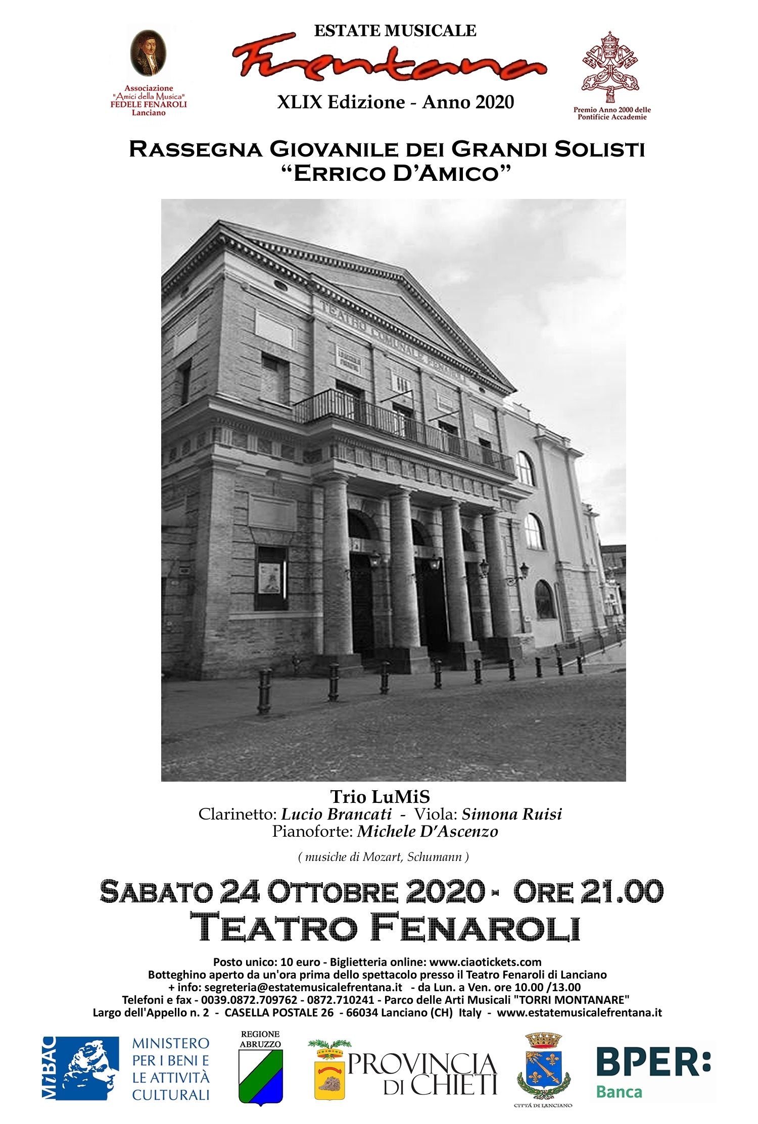 Rassegna Giovanile dei Grandi Solisti “Errico D’Amico” - Trio LuMiS 