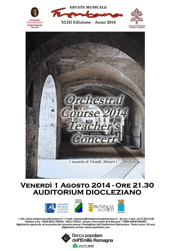 Orchestral Course 2014 Teachers’ Concert